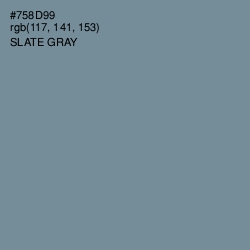 #758D99 - Slate Gray Color Image